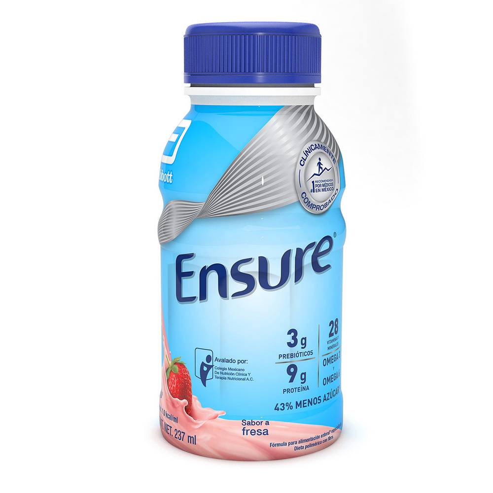 Ensure alimento adultos sabor fresa (botella 237 ml)