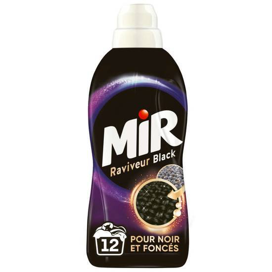 Mir Black - Lessive liquide - Raviveur 3D - Lessive linge noir et foncé - 12 lavages 750ml