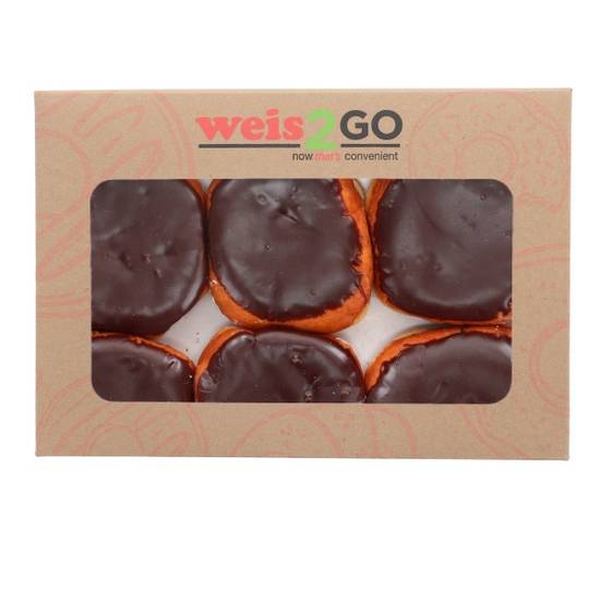 Weis Quality Peanut Butter Filled Chocolate Iced Donuts