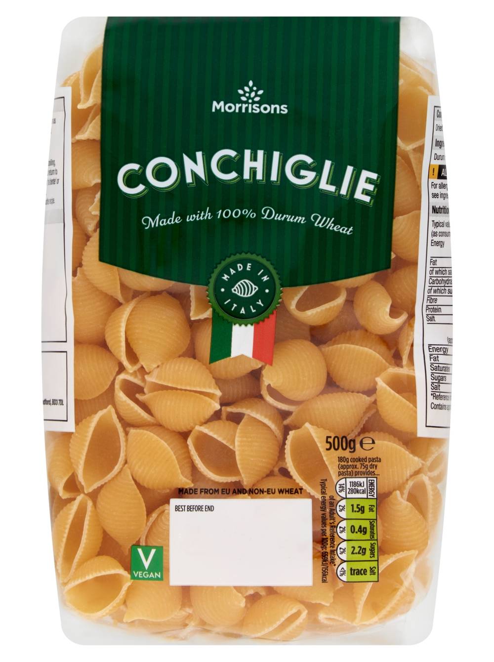 Morrisons Conchiglie 500G