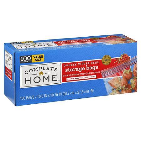Complete Home Storage Bags Gallon (100 ct)