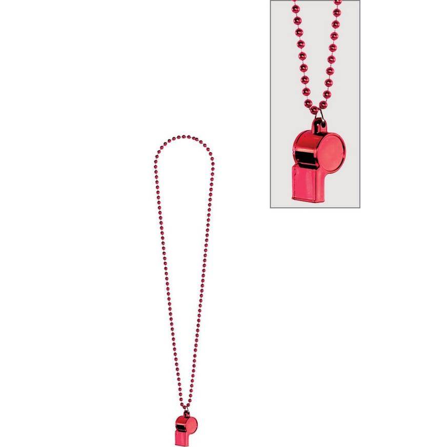 Party City Whistle Necklace (36in/red)