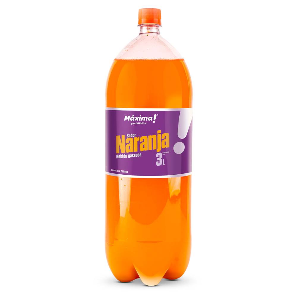 Máxima bebida sabor naranja (botella 3 l)