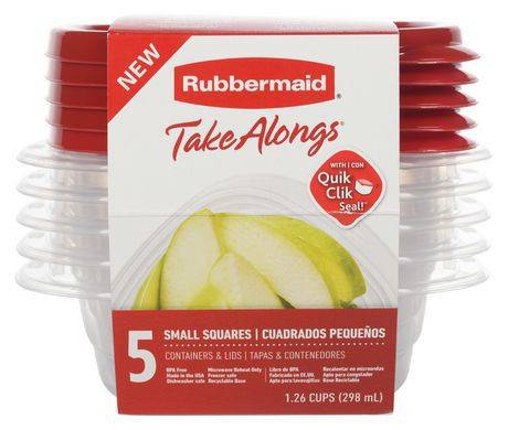 Rubbermaid conteneurs pour la conservation des aliments takealongs (5unités, 298ml) - takealongs food storage containers, set of 5