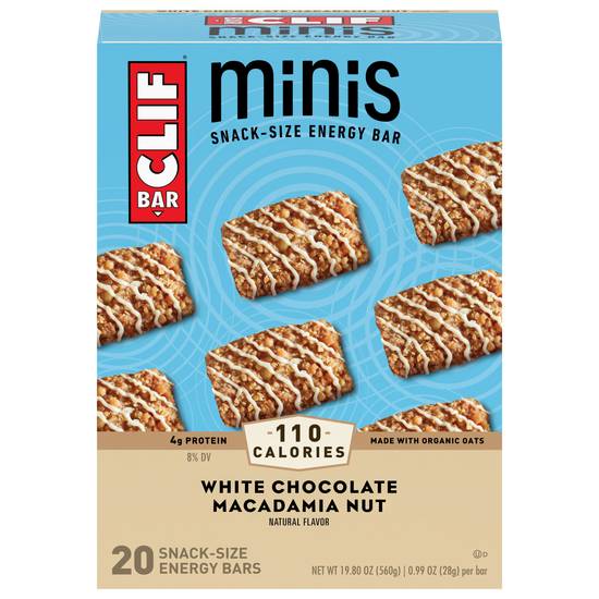 Clif Bar Minis White Chocolate Macadamia Nut Energy Bars (20 ct)