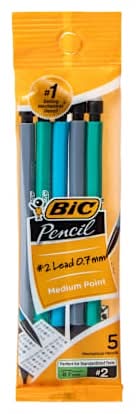 Bic® Mechanical Medium Point 0.7mm Pencils 5-Pack