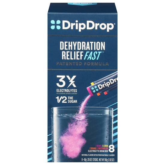 Dripdrop Ors Variety pack Dehydration Relief Fast Electrolyte Powder (2.82 oz)