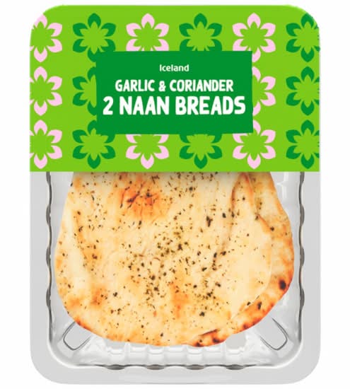 Iceland Garlic-Coriander, Naan Breads (2 pack)