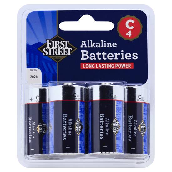 First Street Alkaline Long Lasting Power Batteries (4 ct)