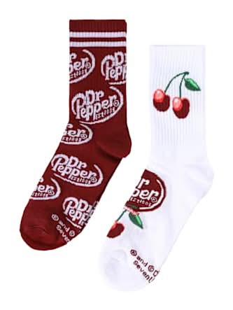 Branded Girls Mid-Crew Socks 2-Pack Dr Pepper