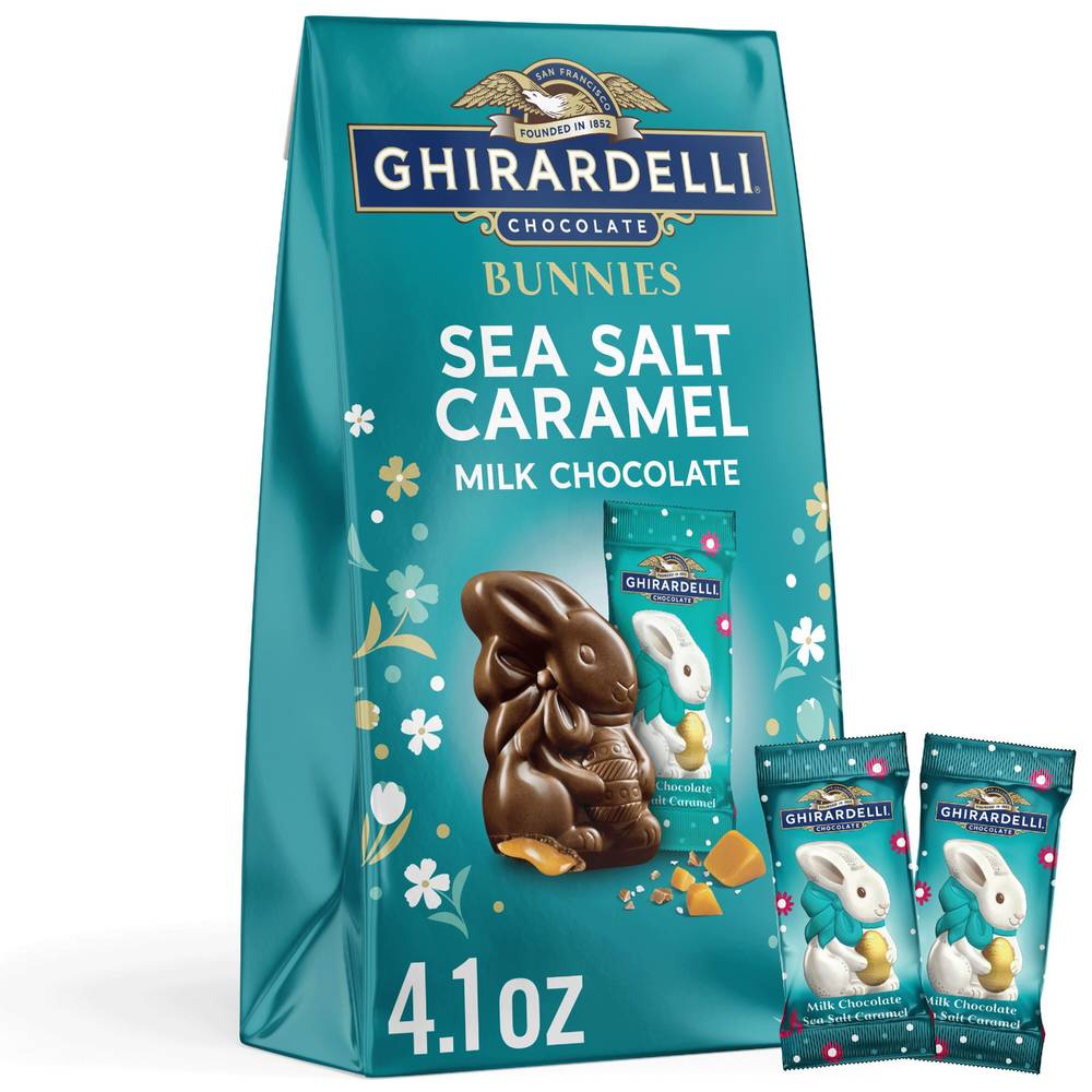Ghirardelli Easter Milk Chocolate Sea Salt Caramel Bunnies (4.1 oz)