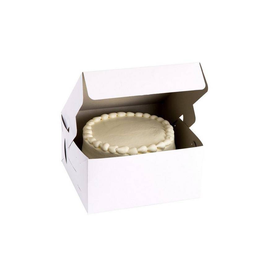 White Square Cake Box, 10in