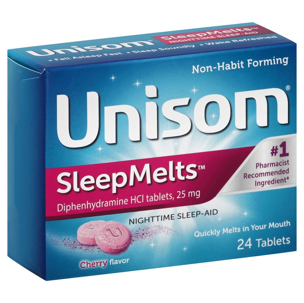 Unisom Sleepmelts Cherry Flavor Sleep-Aid (24 tablets)