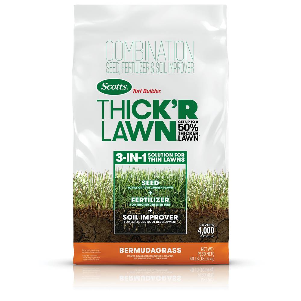 Scotts Turf Builder Thick'R Lawn 40-lbs. Bermuda Lawn Repair Mix | 30178A