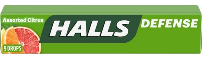 Halls Vitamin C Assorted Citrus 9-Piece
