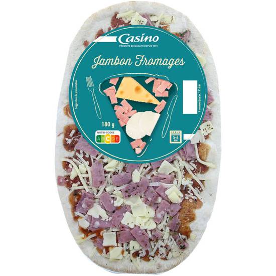 CASINO - Pizza - Jambon - Fromages - 180g