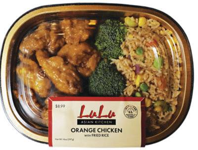 Ready To Eat Meal Lulu Orange Chicken With Fried Rice - Each