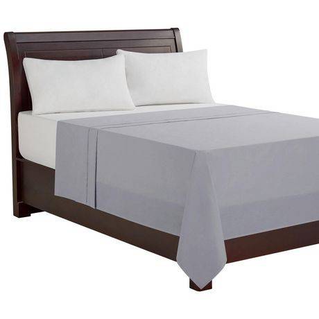 Mainstays Flat Sheet (color: light grey. size: queen)