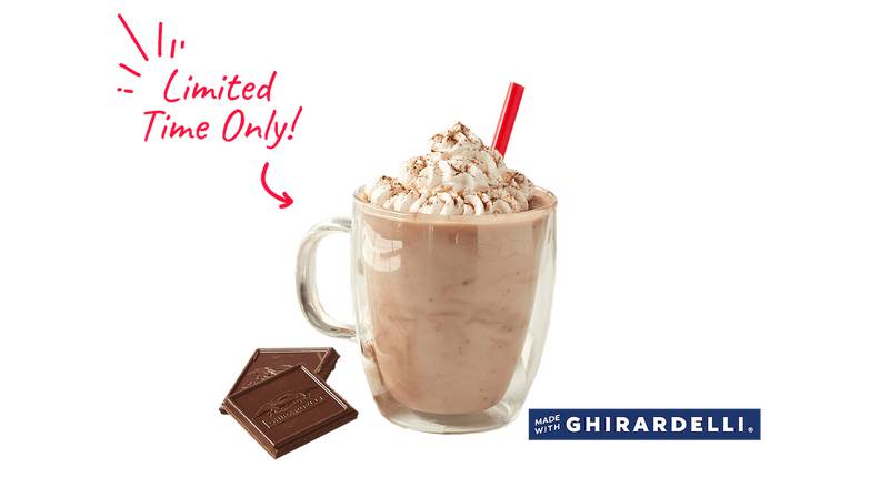 Frozen Hot Chocolate Shake with Ghirardelli