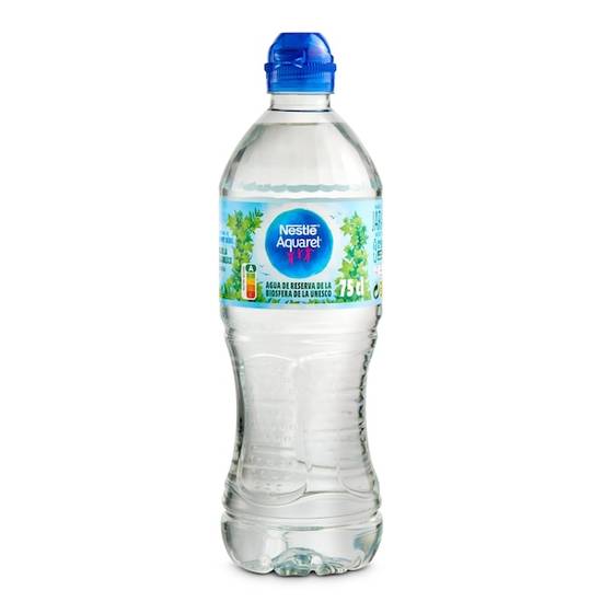 Agua mineral natural Aquarel botella 75 cl