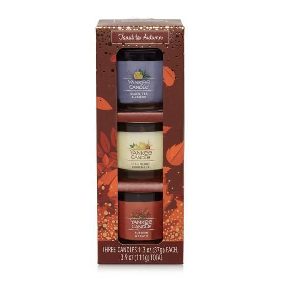 Yankee Candle Signature Collection Assorted Mini Jars a Toast To Autumn, 3 Pk.