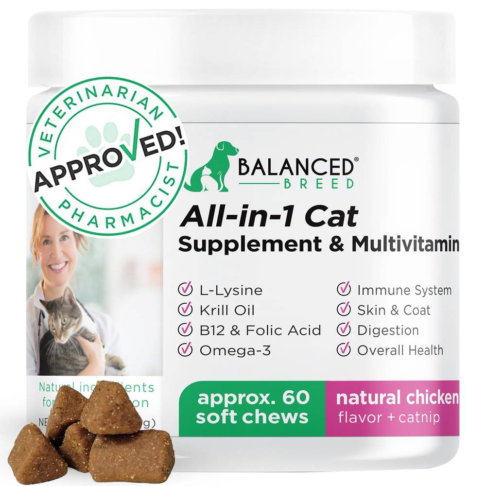 Balanced Breed All in 1 Cat Supplement and Multivitamin (60 ct)