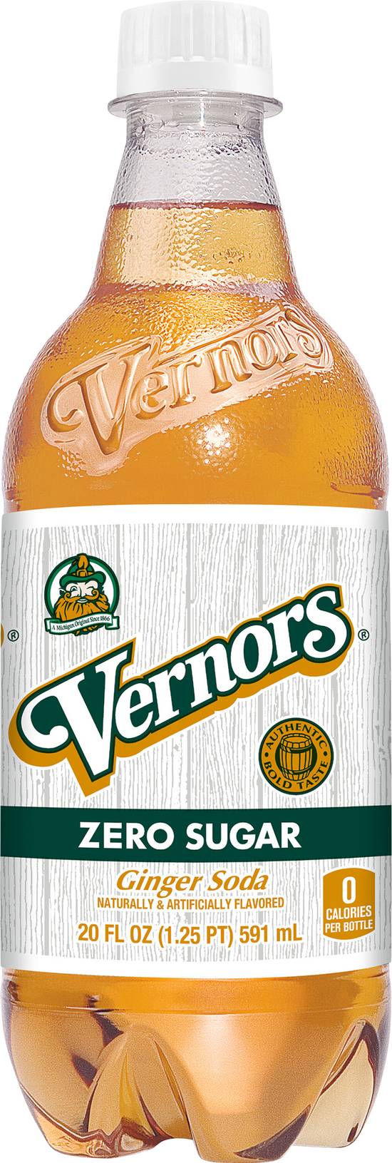 Vernors Zero Sugar Soda (20 fl oz) (ginger )