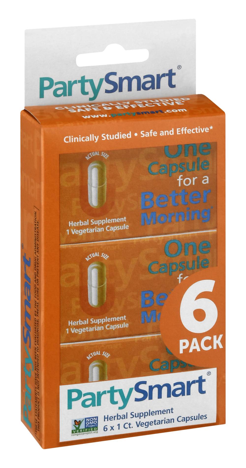 PartySmart Better Morning Herbal Supplement Capsules (6 pack)