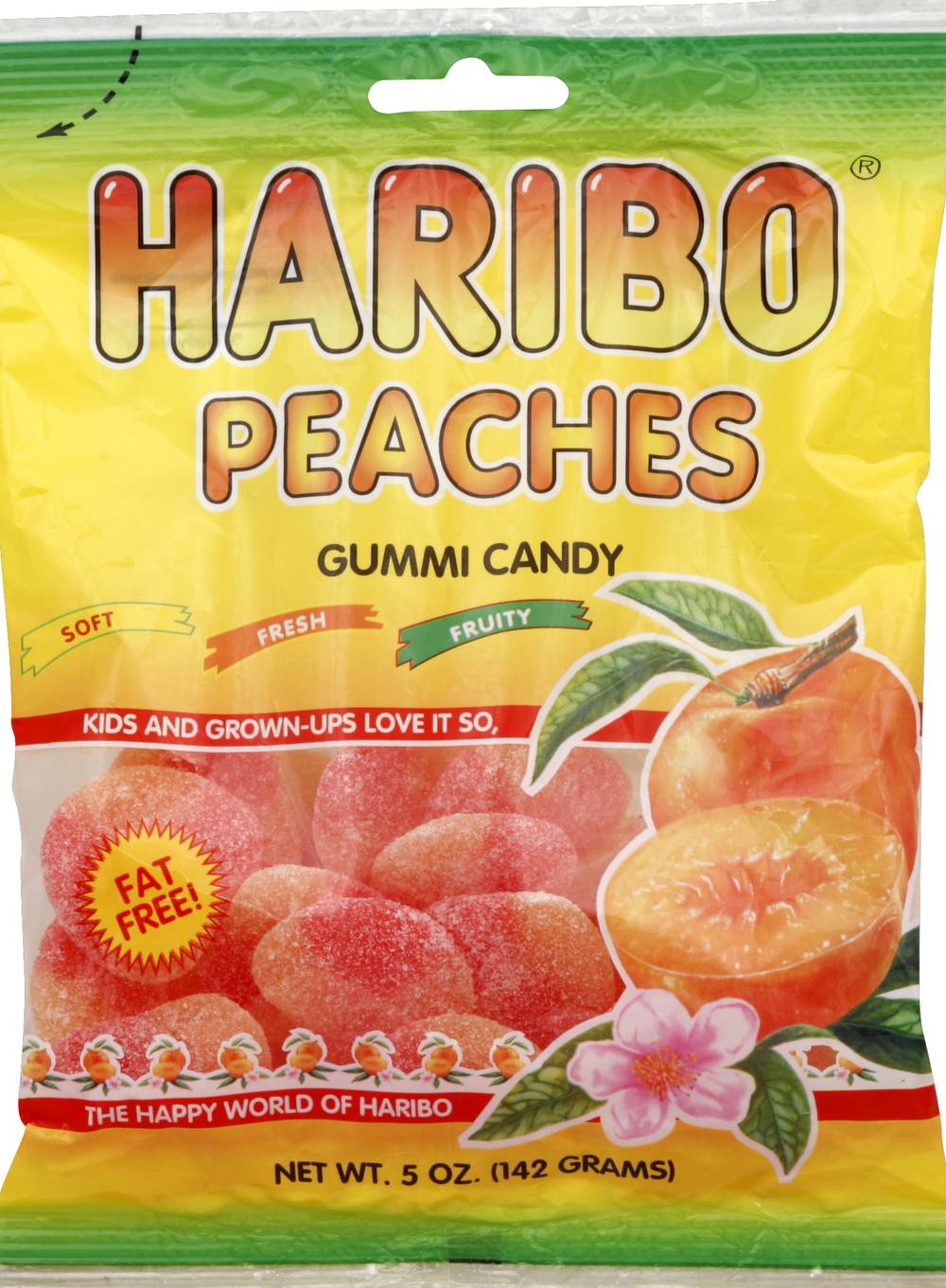 Haribo Peaches Gummi Candy (5 oz)