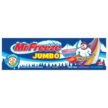 Mr. Freeze Jumbo Freeze Pops, Assorted (4.05 L, 27 ct)