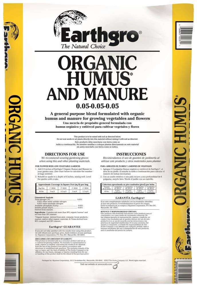 Earthgro Organic Humus and Manure Soil