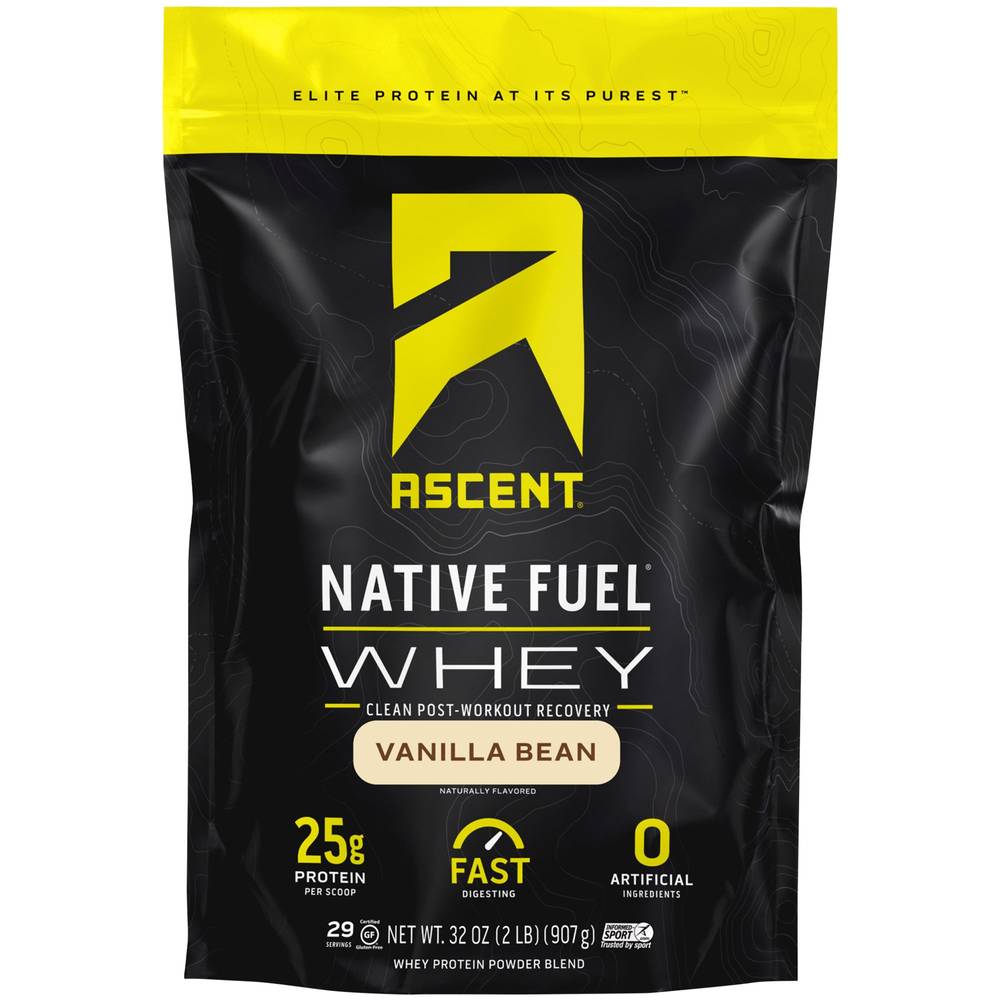 Ascent Native Fuel Whey - Vanilla Bean(2 Pound Powder)