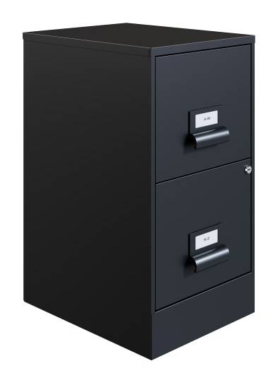 Realspace Black Metal 18 D Vertical 2-drawer File Cabinet