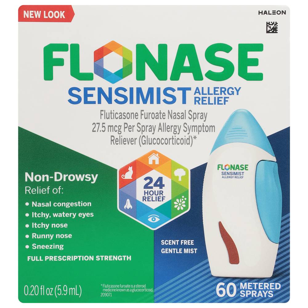 Flonase Allergy Relief Fluticasone Furoate Nasal Spray 27.5 Mcg (0.2 fl oz)