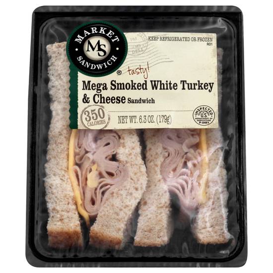 Market Sandwich Mega Smoked White Turkey & Cheese Sandwich
