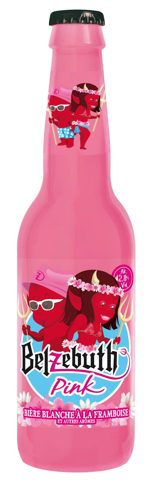 Belzebuth - Pink bière blanche à la framboise et autre arômes domestique (330 ml)