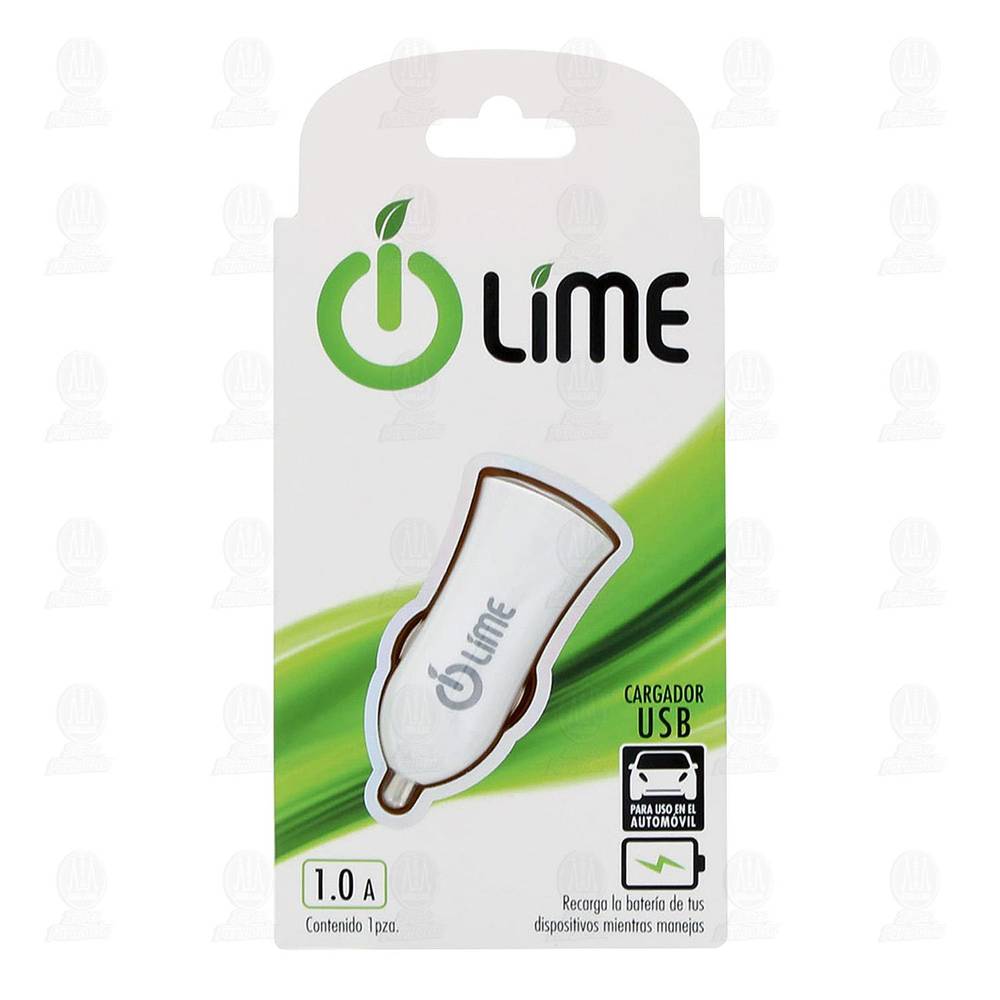 Cargador Lime USB para Automóvil, 1 pz.