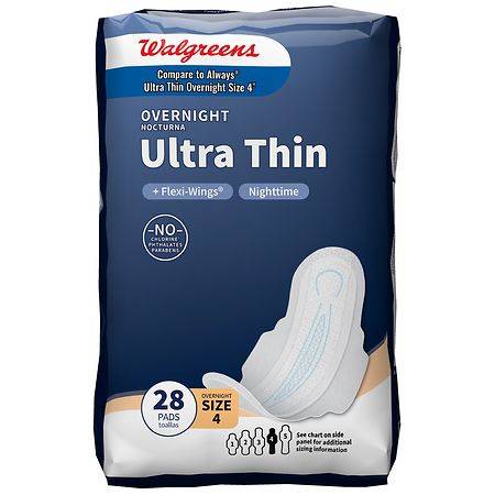 Walgreens Ultra Thin Maxi Pads With Flexi Wings, 4 (28 ct)