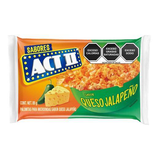 Act ii palomitas de queso y jalapeño (bolsa 89 g)