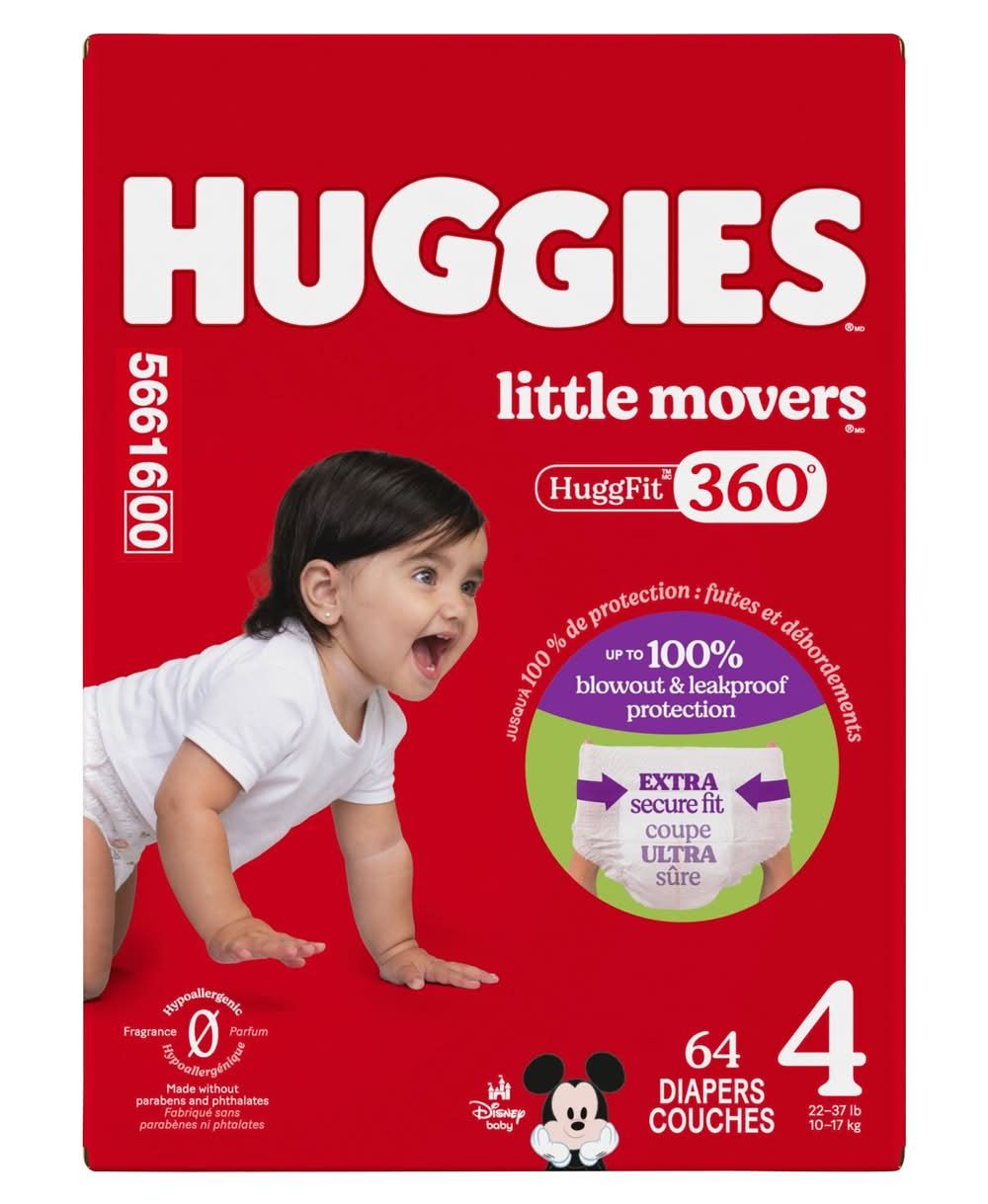 Huggies Little Movers Huggfit, 4 (64 ct)
