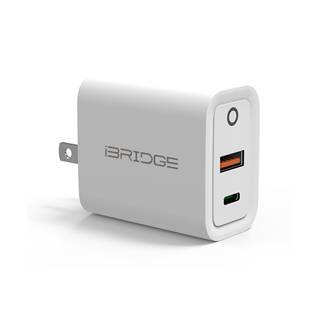 iBRIDGE20WUSB-C/A雙孔PD/QC快速充電器/白