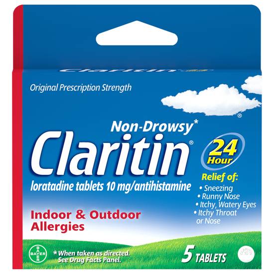 Claritin Non-Drowsy Original Prescription Strength 10 mg Loratadine Tablets