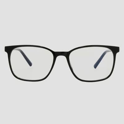 Original Use Men's Plastic Square Blue Light Filtering Glasses, Black