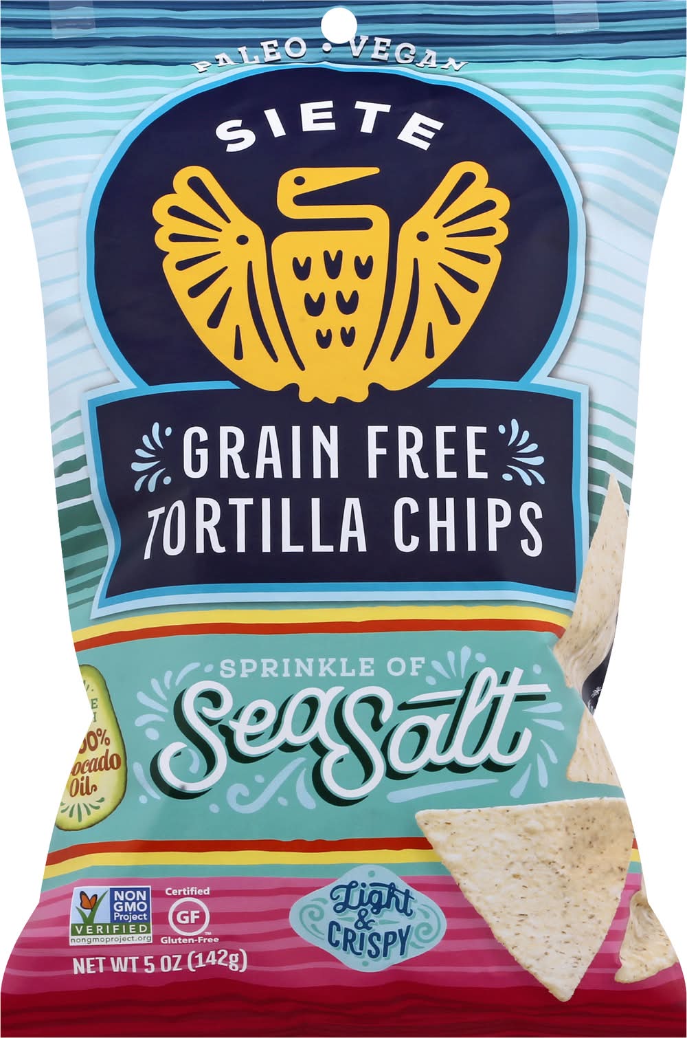Siete Foods Grain Free Tortilla Chips, Sea Salt (5 oz)