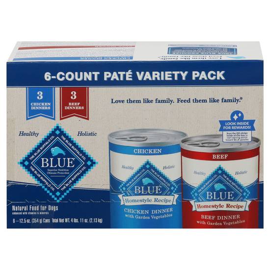 Blue Buffalo Natural Adult Wet Dog Food (chicken-beef )