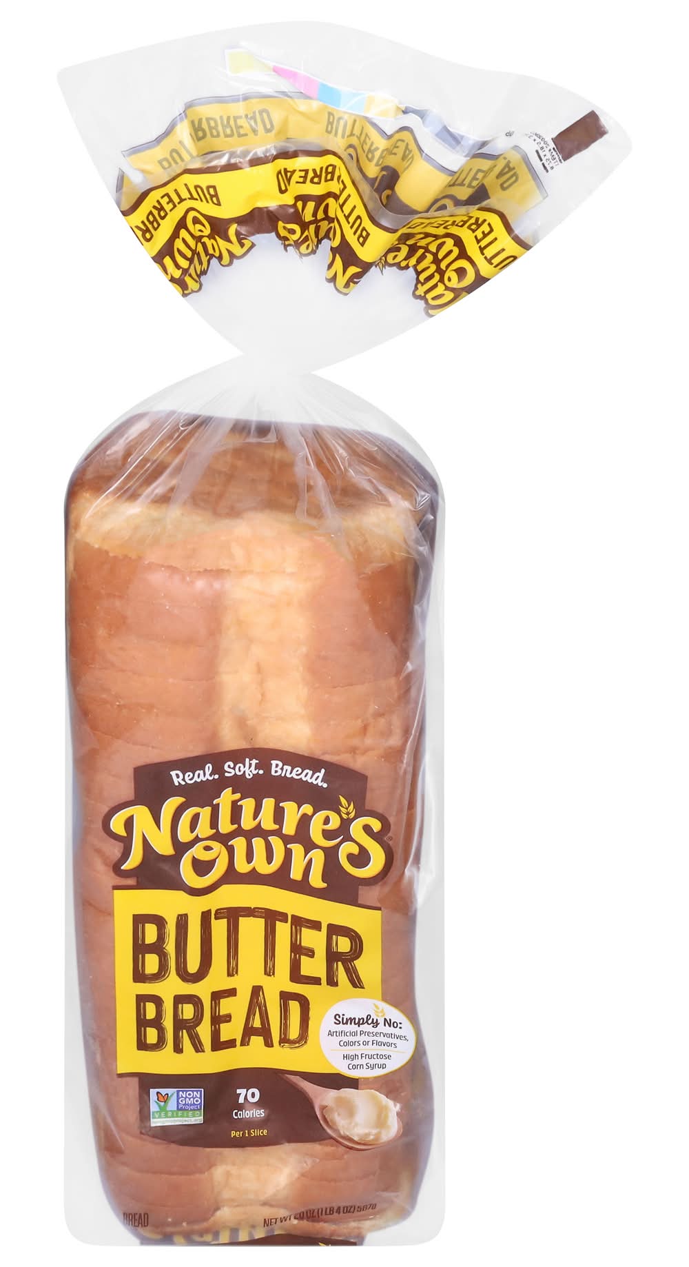 Nature's Own Real Soft White Bread Slices, Butter (20 oz)
