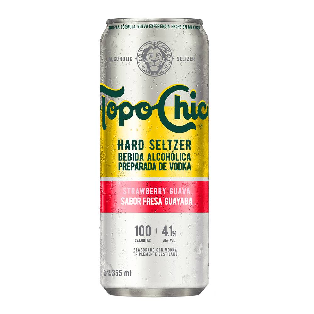 Topo chico hard seltzer fresa guayaba (lata 355 ml)