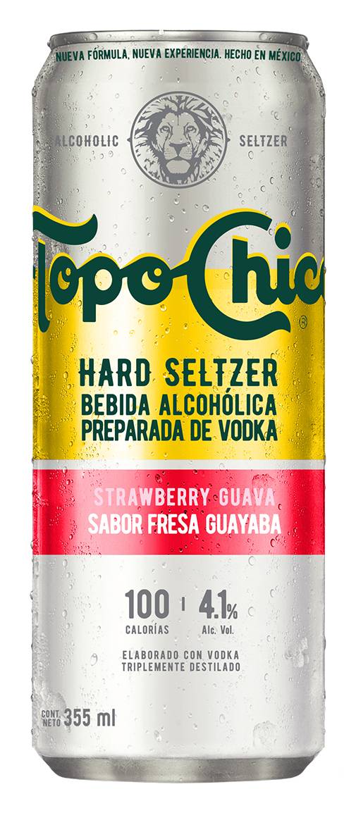 Topo Chico Hard Seltzer · Bebida alcohólica preparada con vodka, fresa-guayaba (355 ml)