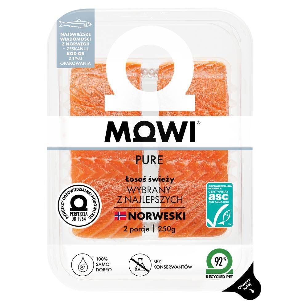 Mowi Pure Łosoś świeży 250 (2 sztuki)