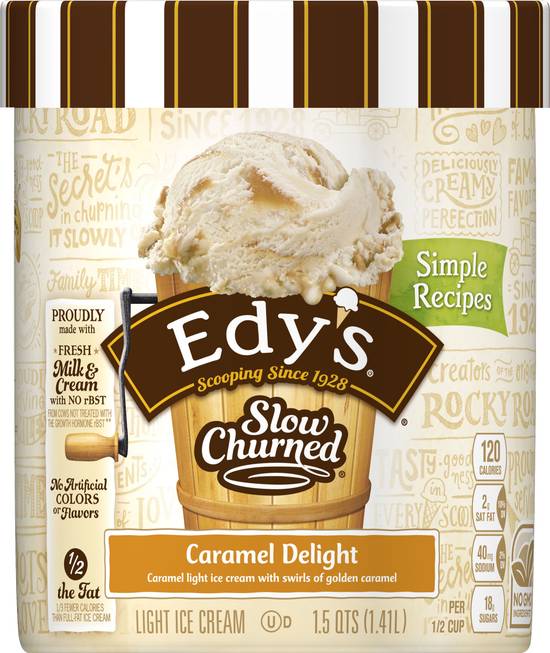 Edy's Slow Churned Caramel Delight Light Ice Cream